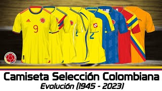 Selección COLOMBIA  Evolución de su camiseta 1945  2023 [upl. by Neurath]