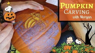 How To Pumpkin Carve Surface Carving  Tips amp Tricks  TimeLapse [upl. by Ellierim]