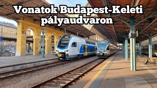 Vonatok Budapest Keletipályaudvaron [upl. by Thunell611]