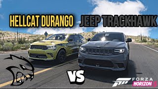 Forza Horizon 5 Hellcat Durango Vs Jeep TrackHawk WON’T BELIEVE WHO WON [upl. by Loutitia]