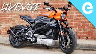 HarleyDavidson LiveWire electric motorcycle  Electreks review [upl. by Catton545]