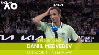 Daniil Medvedev OnCourt Interview 2R  Australian Open 2022 [upl. by Adnaral]