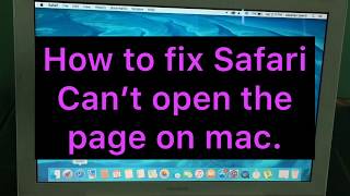 how to fix safari cant open the page on mac [upl. by Anelle]