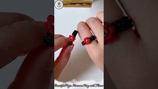 DIY Macrame  Macrame Tutorial  Macrame Craft Idea  How to Make Macrame Ring with Flower [upl. by Nawuq480]