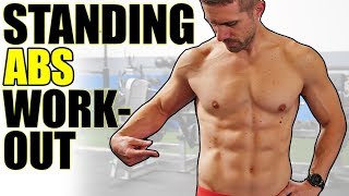 10 MINUTE STANDING ABS ROUTINE  Strong Six Pack Core Workout [upl. by Aneis]