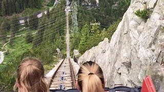 The Highest Mountain Coaster  Gelmerbahn  The Steepest Funicular Railway in Switzerland and Europe [upl. by Nashner]