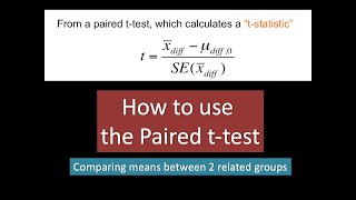 19F Dependent Paired T Test Formulas Examples Excel and Interpretation [upl. by Voltz]