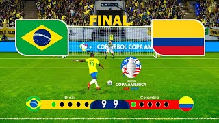 Brazil vs Colombia  Penalty Shootout  Copa America 2024 USA  ‎ThePenaltyTube [upl. by Nosnev812]