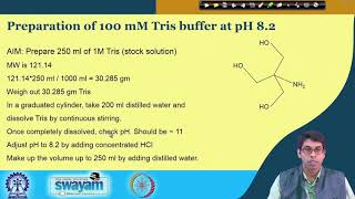 Lecture 04  Practical aspects of making buffer [upl. by Enelyahs]