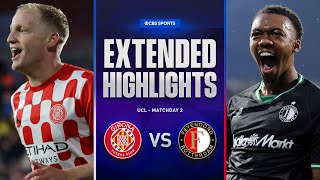 Girona vs Feyenoord Extended Highlights  UCL League Phase MD 2  CBS Sports Golazo [upl. by Hakceber]