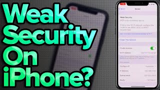 Weak Security On iPhone Heres The Fix [upl. by Tiloine]