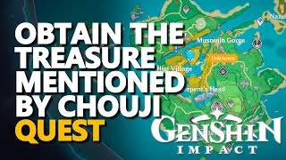 Obtain the treasure mentioned by Chouji Genshin Impact [upl. by Machute]