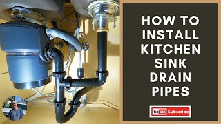 How to Install Kitchen Sink Drain Line Pipes [upl. by Bashee836]