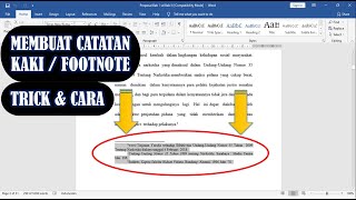 Cara Membuat Catatan Kaki Footnote yang Benar Ms Word [upl. by Edgerton]