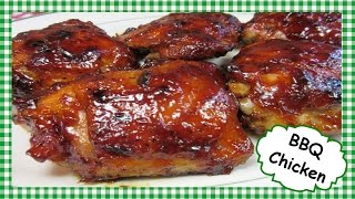 How to Make Easy BBQ Chicken in the Oven  Basic Barbecue Chicken Recipe [upl. by Llenwad]