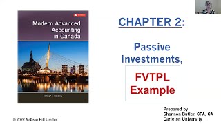 Modern Advanced Accounting in Canada Ch 2 Lecture LO2 Part C FVTPL Example [upl. by Indnahc553]