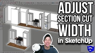 CHANGING SECTION CUT WIDTH IN SKETCHUP [upl. by Gretna959]