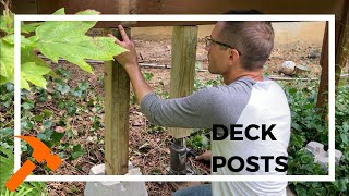 How To Replace Rotten Deck Supports the easy way [upl. by Dnalel]