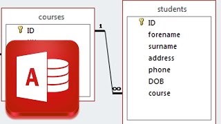 Creating a one to many relationship in a Access College Database [upl. by Oiciruam]