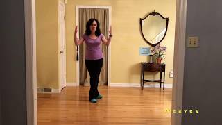 Weaves  How To Do a Weave  Line Dance [upl. by Nedla527]