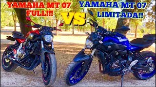 YAMAHA MT07 FULL VS MT07 LIMITADA [upl. by Adnawot871]