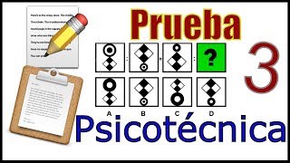 ✅ PRUEBA PSICOTÉCNICA  Ejemplo 03  personalidad razonamiento y figuras 🔴 [upl. by Linette]