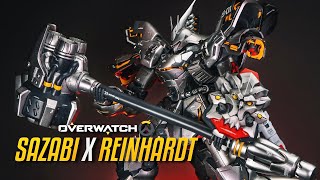 Sazabi X Reinhardt  Gunpla Overwatch Custom Build [upl. by Ennavoj516]