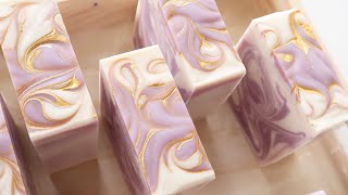 Making Cold Process Soap at Home • White Sage and Lavender Soap soapmaking soapcutting soapasmr [upl. by Liahkim]