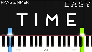 Hans Zimmer  Inception  Time  EASY Piano Tutorial [upl. by Myrt]