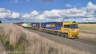 5MP2 Pacific National Steel Train With Additional Container Loading 2572024  PoathTV Railways [upl. by Akinna284]