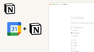 Comment Intégrer Google Agenda sur Notion  Tuto Notion [upl. by Nonahs562]