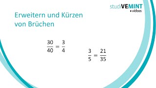 Erweitern und Kürzen von Brüchen [upl. by Ken]