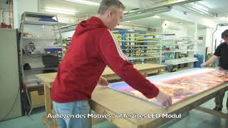 Produktion eines LED Wandbildes mit austauschbarem Motiv [upl. by Mcintosh]