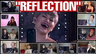 quotREFLECTIONquot BY KATRINA VELARDE  REACTION COMPILATION [upl. by Martita]