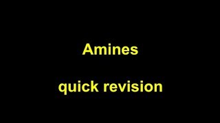 Quick Revision  Amines [upl. by Charissa]