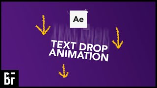 Text Drop Animation Effect  After Effects Tutorial [upl. by Ylrevaw127]