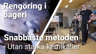 Ångtvätt i bageri  för effektiv snabb och kemikaliefri rengöring [upl. by Ogren]