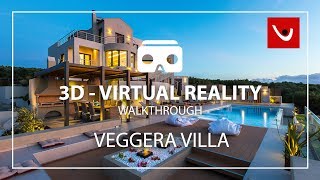 Veggera Villa Chania  Virtual Reality 3D Tour  Unique Productions [upl. by Neetsyrk449]