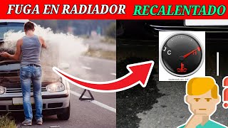 mi CARRO se SOBRECALIENTA y el RADIADOR fuga REFRIGERANTE SOLUCION RAPIDA y BARATA SIN MECANICOS [upl. by Arri616]