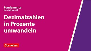 Dezimalzahlen in Prozente umwandeln  Fundamente der Mathematik  Erklärvideo [upl. by Fransis]