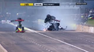 NHRA racer walks away from 302mph crash  ESPN [upl. by Livvi]