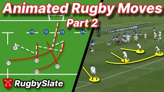 The BEST Rugby Moves Compilation  Animated Playbook  Part 2  RugbySlate [upl. by Seagraves]