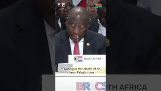 Ramaphosa Speaks on Gaza war at BRICS in Russia [upl. by Barmen]