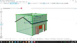 Formation Débutant Archicad  toiture à deux pan [upl. by Ehrlich]