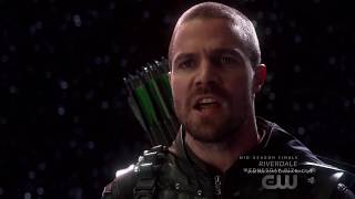 Barry amp Oliver Talks to The Monitor  Olivers Sacrifice  Elseworlds Crossover HD [upl. by Annodam]