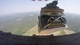 Air Force drops humvees from 5000 feet [upl. by Neumark]