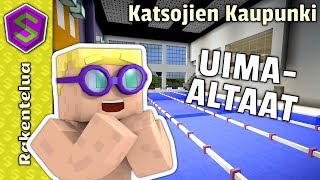 Uimahallin Sisustaminen  Minecraft Katsojien Kaupunki 24 [upl. by Silverts]