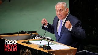 WATCH Israeli Prime Minister Benjamin Netanyahu addresses the 2023 United Nations General Assembly [upl. by Willey]