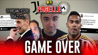 IMBARAZZO ALLEGRI È RASSEGNATO ALEX SANDRO LA SCUSA DEGLI INCOMPETENTI Juve Udinese 01  Pagelle [upl. by Htor]