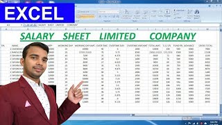 Salary Sheet Limited Company For Microsoft excel Advance Formula [upl. by Eilujna]